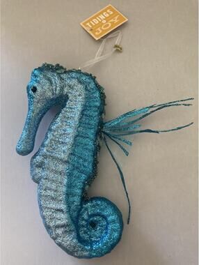 Kohls St. Nicholas Square Multicoastal Christmas Ornament Seahorse Blue